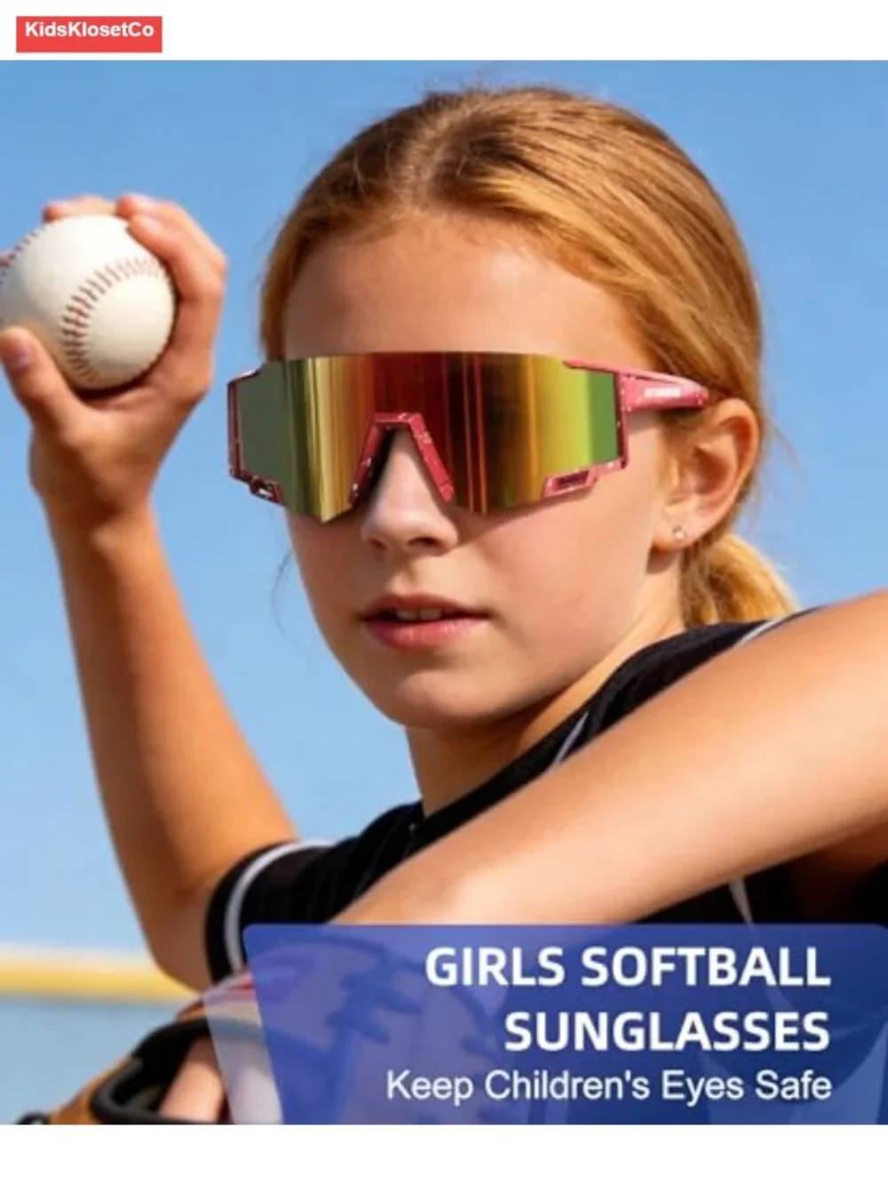 3 Pack Kids Sports Sunglasses UV400 Lightweight Durable